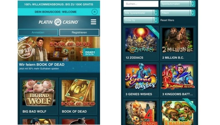Platincasino App: Auch mobil haben wir bei diesem Casinoanbieter gute Erfahrungen gemacht