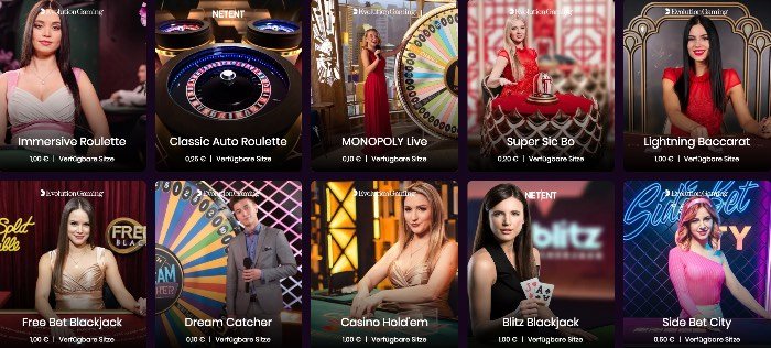 Boom Casino Live Dealer: große Auswahl an Tischen