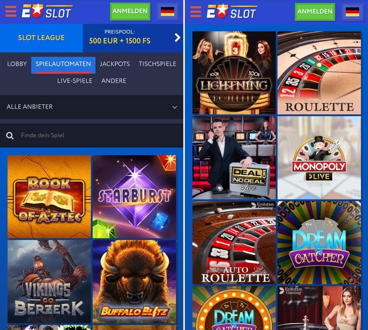 Euslot Casino mobile App