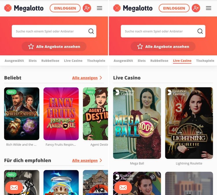 Megalotto Casino App