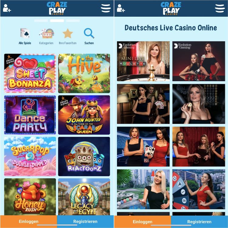 Die CrazePlay Casino App überzeugt durch Schnelligkeit