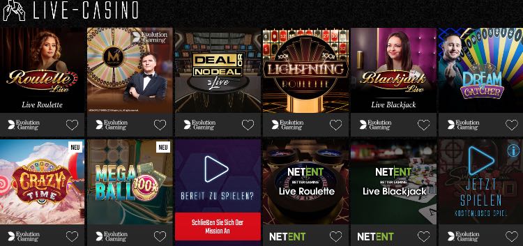 Captain Spins Casino Live Casino