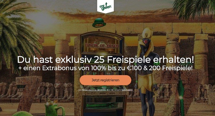 Exklusiver Mr Green Casino Bonus