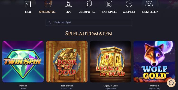 CasinoRex Spieleangebot