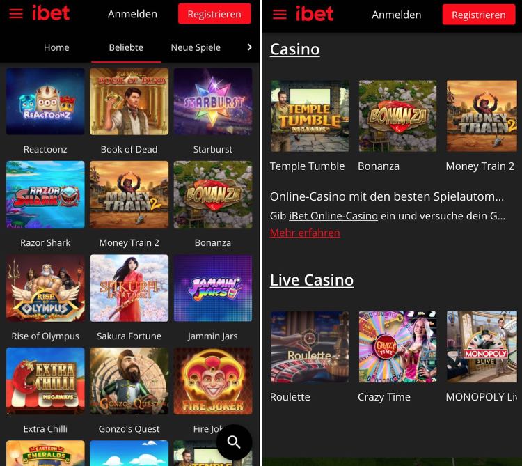 iBet Casino App