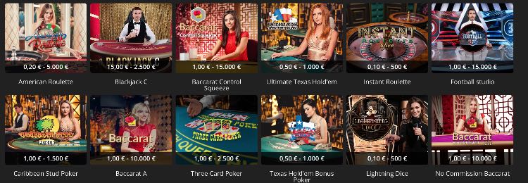 iBet Casino Live Tischspiele