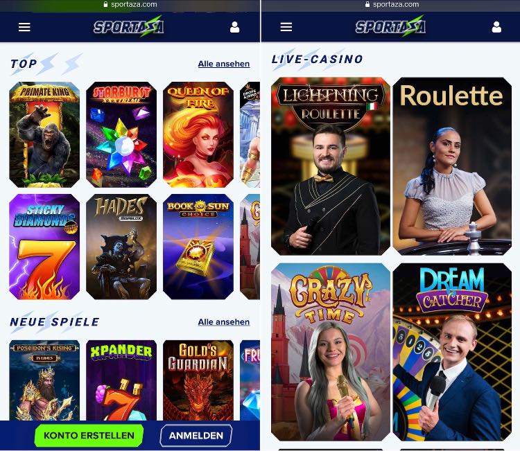Sportaza Casino App